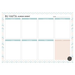 Süresiz Haftalık Planlayıcı - Zikzak Desenli - Paloma Yayınevi
