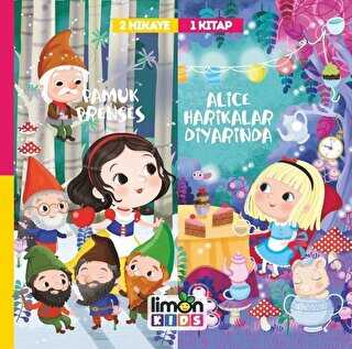 Pamuk Prenses - Alice Harikalar Diyarında - 2 Hikaye 1 Kitap - limonKIDS