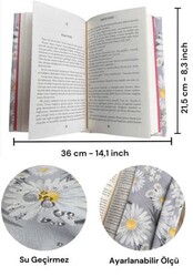 Papatya Desenli Ayarlanabilir Kitap Kılıfı - Tsugame