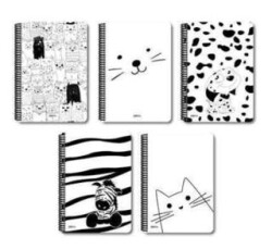 Papirus Crazy 16X23 Spiralli Sert Kapak 120 Yaprak Kareli - Colornote Papirüs