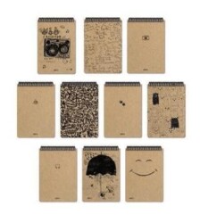 Papirus Kraft 16X23 Spiralli Sert Kapak Bloknot 100 Yaprak Çizgili - Colornote Papirüs