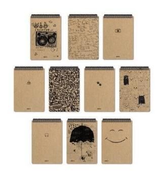 Papirus Kraft 16X23 Spiralli Sert Kapak Bloknot 100 Yaprak Çizgili - 1