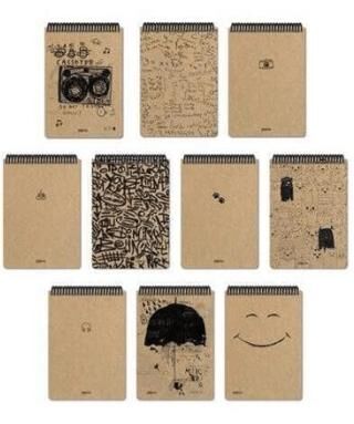 Papirus Kraft 16X23 Spiralli Sert Kapak Bloknot 100 Yaprak Kareli - 1