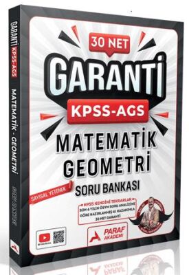 Paraf Akademi KPSS-AGS 30 Net Matematik Geometri Soru Bankası - 1