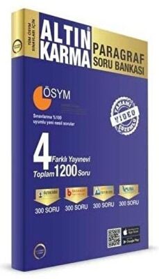 Altın Karma Yayınları Tüm Sınavlar İçin Paragraf Soru Bankası YKS - 1