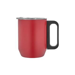 Paslanmaz Çelik Kupa Bardak - Kırmızı - 350 ml - 5354 - 1