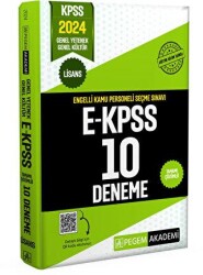Pegem Akademi Yayıncılık 2024 E-KPSS Tamamı Çözümlü 10 Deneme Lisans - Pegem Akademi Yayıncılık