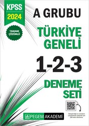 2024 KPSS A Grubu Tamamı Çözümlü Türkiye Geneli 1-2-3 3`lü Deneme Seti - Pegem Akademi Yayıncılık