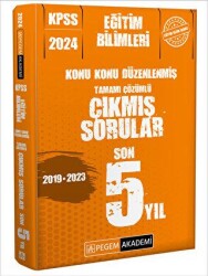 2024 KPSS Eğitim Bilimleri Konu Konu Düzenlenmiş Tamamı Çözümlü Çıkmış Sorular Son 5 Sınav - Pegem Akademi Yayıncılık