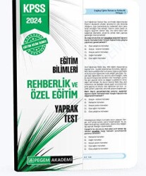 2024 KPSS Eğitim Bilimleri Rehberlik ve Özel Eğitim Yaprak Test - Pegem Akademi Yayıncılık
