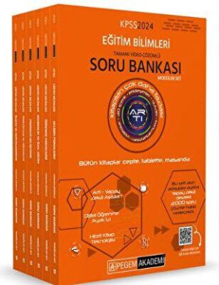 Pegem Akademi Yayıncılık 2024 KPSS Eğitim Bilimleri Tamamı Video Çözümlü Soru Bankası Modüler Seti 6 Kitap - 1