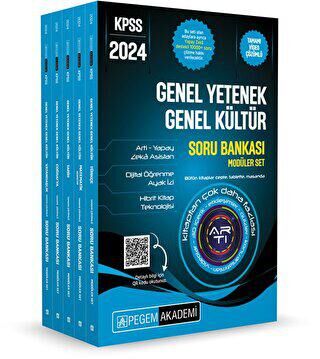 Pegem Akademi Yayıncılık 2024 KPSS Genel Yetenek Genel Kültür Tamamı Çözümlü Soru Bankası Seti - 5 Kitap - 1