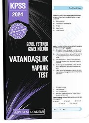 Pegem Akademi Yayıncılık 2024 KPSS Genel Yetenek Genel Kültür Vatandaşlık Yaprak Test - Pegem Akademi Yayıncılık