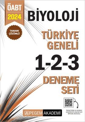 Pegem Akademi Yayıncılık 2024 KPSS ÖABT Biyoloji Tamamı Çözümlü Türkiye Geneli 1-2-3 3`lü Deneme Seti