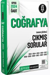 KPSS ÖABT Coğrafya Tamamı Çözümlü Çıkmış Sorular - Pegem Akademi Yayıncılık
