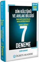 Öğreti Akademi 2025 MEB AGS ÖABT Din Kültürü ve Ahlak Bilgisi Tamamı Çözümlü 7 Deneme - Öğreti Akademi