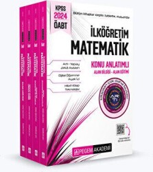 2024 KPSS ÖABT İlköğretim Matematik Konu Anlatımlı 4 Kitap - Pegem Akademi Yayıncılık