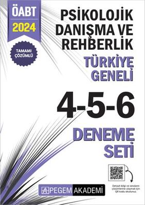 Pegem Akademi Yayıncılık 2024 KPSS ÖABT Psikolojik Danışma ve Rehberlik Tamamı Çözümlü Türkiye Geneli 4-5-6 3`lü Deneme Seti - 1