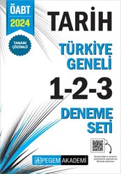 2024 KPSS ÖABT Tarih Tamamı Çözümlü Türkiye Geneli 1-2-3 3`lü Deneme Seti - Pegem Akademi Yayıncılık