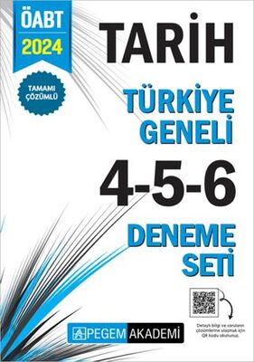 Pegem Akademi Yayıncılık 2024 KPSS ÖABT Tarih Tamamı Çözümlü Türkiye Geneli 4-5-6 3`lü Deneme Seti - 1