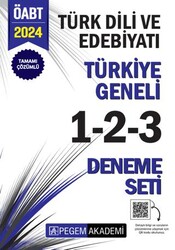 Pegem Akademi Yayıncılık 2024 KPSS ÖABT Türk Dili ve Edebiyatı Tamamı Çözümlü Türkiye Geneli 1-2-3 3`lü Deneme Seti - Pegem Akademi Yayıncılık