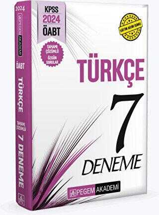 Pegem Akademi Yayıncılık 2024 KPSS ÖABT Türkçe Öğretmenliği Tamamı Çözümlü 7 Deneme - Pegem Akademi Yayıncılık