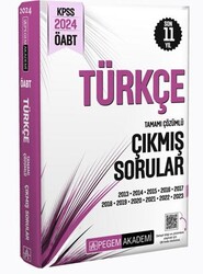 KPSS ÖABT Türkçe Tamamı Çözümlü Çıkmış Sorular - Pegem Akademi Yayıncılık