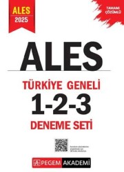 2025 ALES Tamamı Çözümlü Türkiye Geneli 1-2-3 3`lü Deneme Seti - Pegem Akademi Yayıncılık