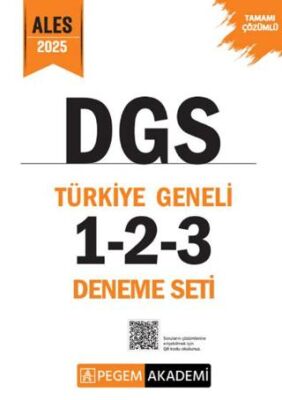 Pegem Akademi Yayıncılık 2025 DGS Tamamı Çözümlü Türkiye Geneli 1-2-3 3`lü Deneme Seti - 1