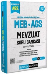 MEB AGS Soru Bankası Mevzuat Anayasa 222 Sayılı İlköğretim ve Eğitim Kanunu 1739 Sayılı Milli Eğitim Temel Kanunu 7528 Sayılı Öğretmenlik Mesleği Kanunu Tamamı Çözümlü - Pegem Akademi Yayıncılık