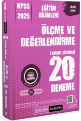 Pegem Akademi Yayıncılık 2025 KPSS Eğitim Bilimleri Ölçme ve Değerlendirme Tamamı Çözümlü 20 Deneme - Pegem Akademi Yayıncılık