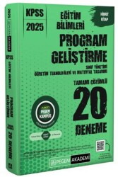 Pegem Akademi Yayıncılık 2025 KPSS Eğitim Bilimleri Program Geliştirme Tamamı Çözümlü 20 Deneme - Pegem Akademi Yayıncılık