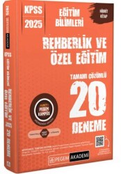 Pegem Akademi Yayıncılık 2025 KPSS Eğitim Bilimleri Rehberlik ve Özel Eğitim Tamamı Çözümlü 20 Deneme - Pegem Akademi Yayıncılık