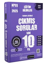 Pegem Akademi Yayıncılık 2025 KPSS Eğitim Bilimleri Tamamı Çözümlü Çıkmış Sorular Son 10 Yıl - Pegem Akademi Yayıncılık