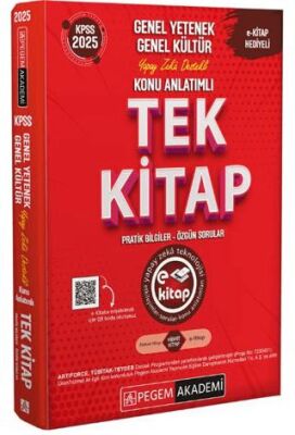 Pegem Akademi Yayıncılık 2025 KPSS Genel Yetenek Genel Kültür Konu Anlatımlı Tek Kitap - 1