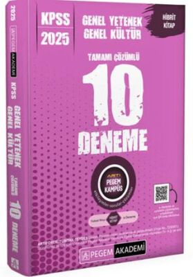 Pegem Akademi Yayıncılık 2025 KPSS Genel Yetenek Genel Kültür Tamamı Çözümlü 10 Deneme - 1