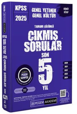 Pegem Akademi Yayıncılık 2025 KPSS Genel Yetenek Genel Kültür Tamamı Çözümlü Çıkmış Sorular Son 5 Yıl - 1