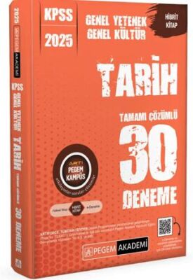 Pegem Akademi Yayıncılık 2025 KPSS Genel Yetenek Genel Kültür Tarih Tamamı Çözümlü 30 Deneme - 1