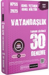 Pegem Akademi Yayıncılık KPSS Genel Yetenek Genel Kültür Vatandaşlık Tamamı Çözümlü 30 Deneme - Pegem Akademi Yayıncılık