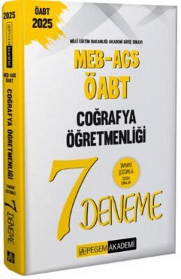 2025 MEB-AGS-ÖABT Coğrafya Öğretmenliği Tamamı Çözümlü 7 Deneme - 1