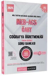 Pegem Akademi Yayıncılık 2025 MEB-AGS-ÖABT Coğrafya Öğretmenliği Tamamı Çözümlü Soru Bankası - Pegem Akademi Yayıncılık