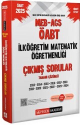2025 MEB-AGS-ÖABT İlköğretim Matematik Öğretmenliği Çıkmış Sorular - Pegem Akademi Yayıncılık