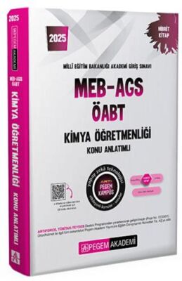 Pegem Akademi Yayıncılık 2025 MEB-AGS-ÖABT Kimya Öğretmenliği Konu Anlatımlı - 1