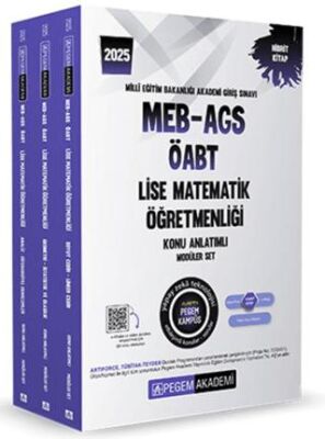 Pegem Akademi Yayıncılık 2025 MEB-AGS-ÖABT Lise Matematik Öğretmenliği Konu Anlatımlı 3 kitap - 1