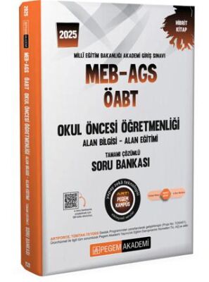 Pegem Akademi Yayıncılık 2025 MEB-AGS-ÖABT Okul Öncesi Öğretmenliği Tamamı Çözümlü Soru Bankası - 1