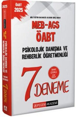 Pegem Akademi Yayıncılık 2025 MEB-AGS-ÖABT Psikolojik Danışma Ve Rehberlik Öğretmenliği Tamamı Çözümlü 7 Deneme - 1