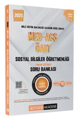 Pegem Akademi Yayıncılık 2025 MEB-AGS-ÖABT Sosyal Bilgiler Tamamı Çözümlü Soru Bankası - 1