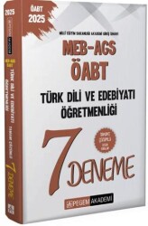 2025 MEB-AGS-ÖABT Türk Dili Ve Edebiyatı Öğretmenliği Tamamı Çözümlü 7 Deneme - Pegem Akademi Yayıncılık