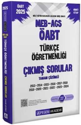 Pegem Akademi Yayıncılık 2025 MEB-AGS-ÖABT Türkçe Öğretmenliği Çıkmış Sorular - 1