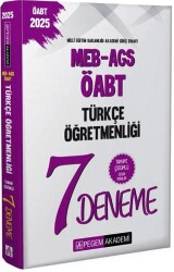 Pegem Akademi Yayıncılık 2025 MEB-AGS-ÖABT Türkçe Öğretmenliği Tamamı Çözümlü 7 Deneme - Pegem Akademi Yayıncılık